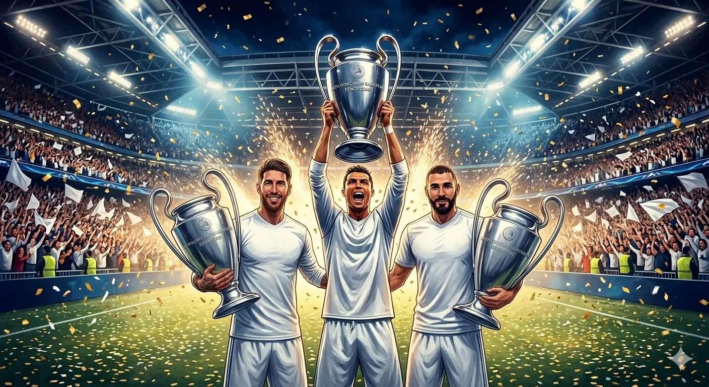 Real Madrid — Champions League winners 2016, 2017 and 2018